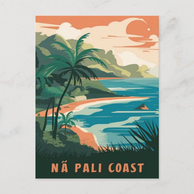 Cartão Postal Na Pali Coast Kauai, Havaí (Frente)