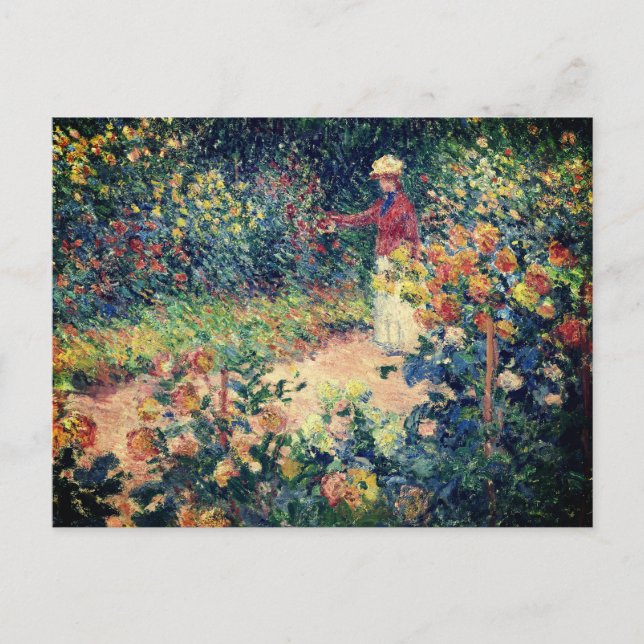 Cartão Postal Na pintura impressionista do Jardim Claude Monet (Frente)