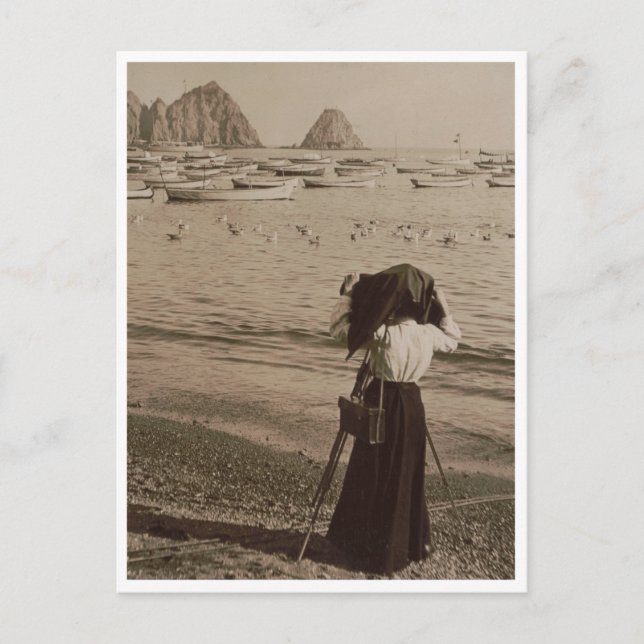 Cartão Postal Na Praia, Baía De Avalon, Ilha Catalina, (Frente)