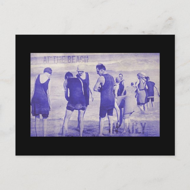 Cartão Postal Na Praia De Julho (Frente)