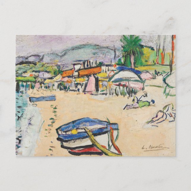 Cartão Postal Na Praia | George Leslie Hunter (Frente)