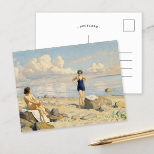 Cartão Postal Na praia   Paul Fischer