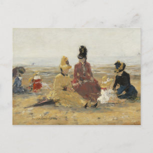 Cartão Postal Na praia, Trouville 1887