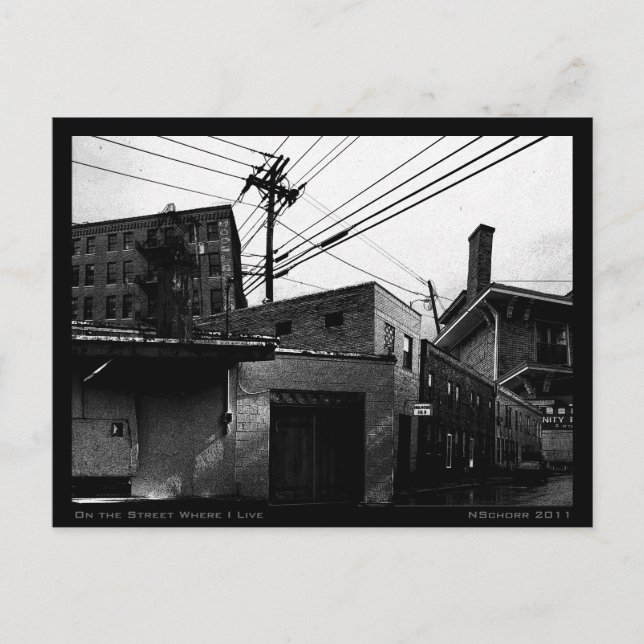 Cartão Postal Na Rua Onde Eu Vivo Colagem Urbana Digital (Frente)
