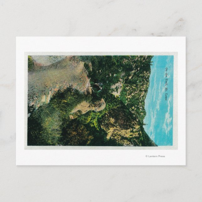 Cartão Postal Na trilha, Horseback no Monte Lowe (Frente)