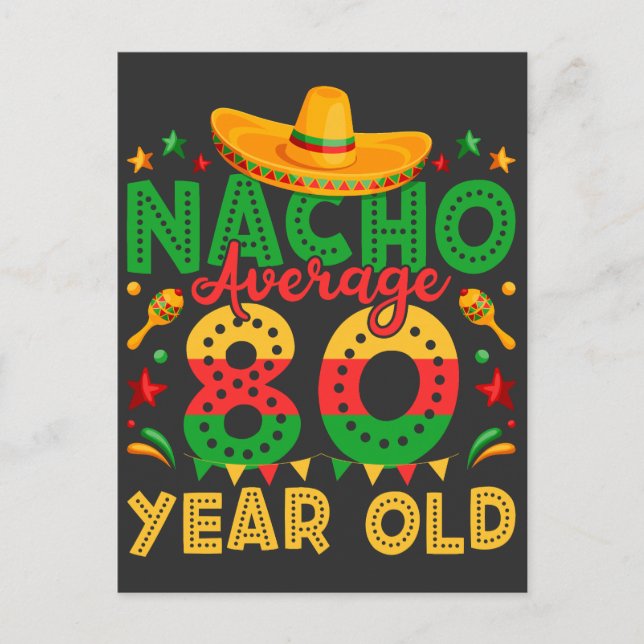 Cartão Postal Nacho Média 80 Anos Cinco de Mayo (Frente)
