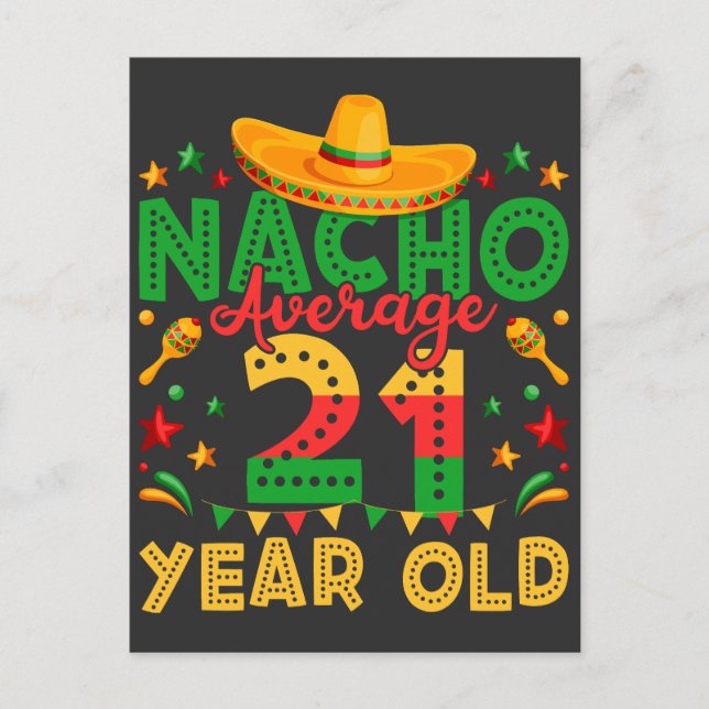 Cartão Postal Nacho Média de 21 Anos de Idade Cinco de Mayo (Frente)