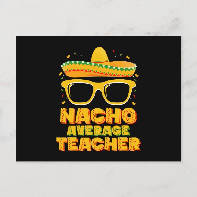 Cartão Postal Nacho Média do Professor Cinco de Mayo Corresponde (Frente)