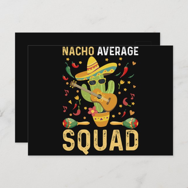 Cartão Postal Nacho Média Esquadrão Cinco De Mayo Partido Mexica (Frente/Verso)