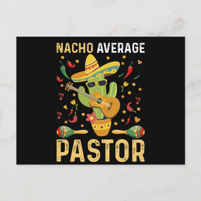 Cartão Postal Nacho Média Pastor Religioso Líder Religioso Cinco (Frente)