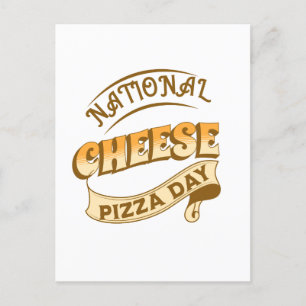 Cartão postal nacional de pizza de queijo
