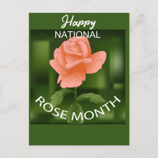 Cartão postal nacional de Rosa mês