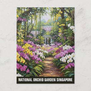 Cartão postal nacional de Singapura para orquídea