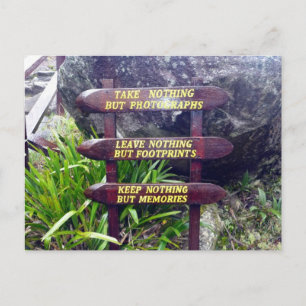 Cartão Postal nada além de pegadas