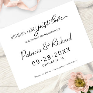 Cartão Postal Nada Chique Apenas Salva Data de Casamento do Amor