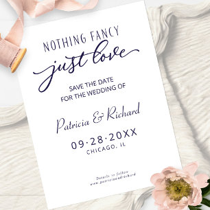Cartão Postal Nada de Luxo, Apenas Amor Casamento Salve a Data