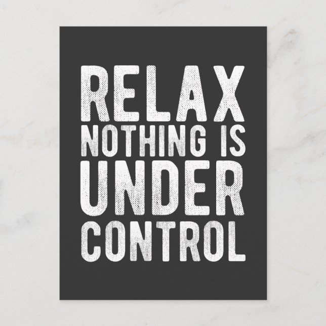 Cartão Postal nada está sob controle (Frente)
