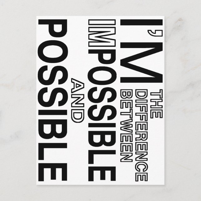 Cartão Postal Nada Impossível (Frente)