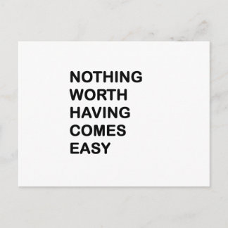 Cartão Postal Nada Que Vale A Pena Ter Vindo Fácil