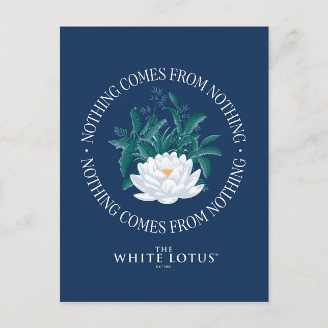 Cartão Postal Nada Vem Do Nada - O Lotus Branco (Frente)