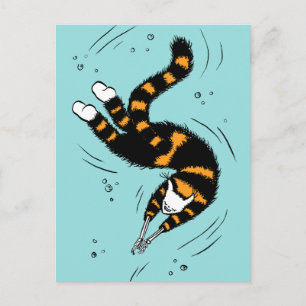 Cartão Postal Nadação de Gótico de Pastel Esqueleto de Gato