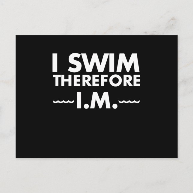 Cartão Postal Nadação Engraçado Para Um Nadador Que Natação IM (Frente)