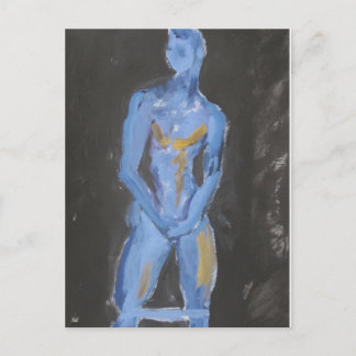 Cartão Postal Nadadores Montam Azul