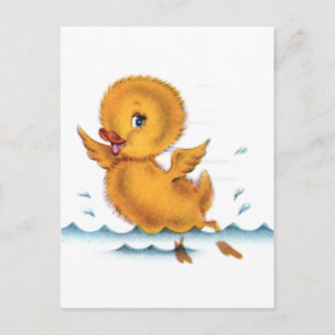 Cartão Postal Nadando Duckie