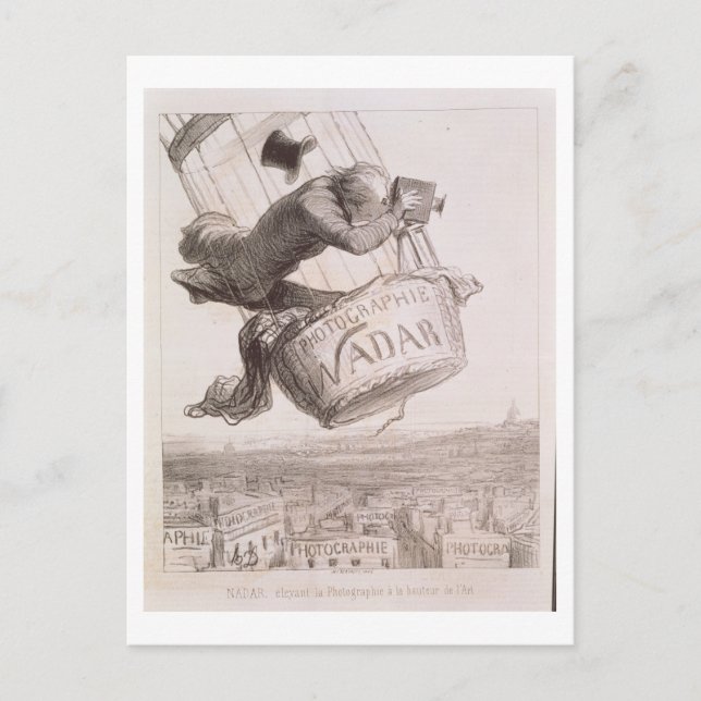 Cartão Postal Nadar (1820-1910) elevando a fotografia ao hei (Frente)