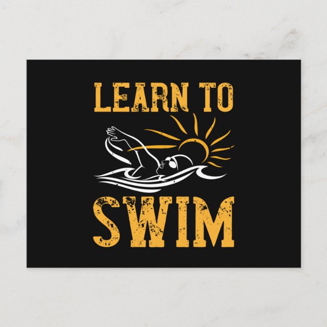 Cartão Postal Nadar - Aprender à natação (Frente)