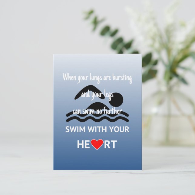 Cartão Postal Nadar com o coração inspirador (Em pé/Frente)