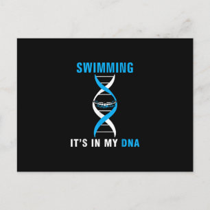 Cartão Postal Nadar Está No Meu DNA Engraçado Swimer Nadar Leg