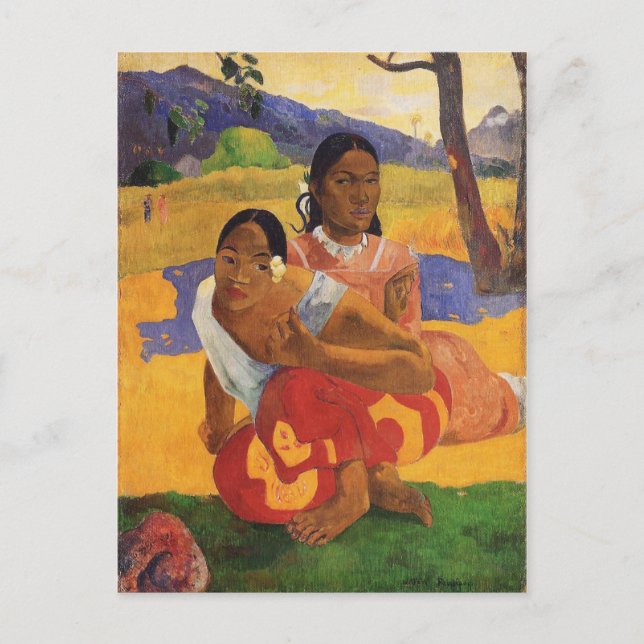 Cartão Postal "Nafea Faa Ipoipo" - Paul Gauguin (Frente)