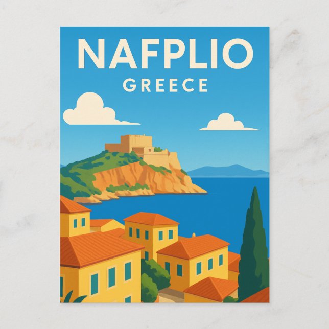 Cartão Postal Nafplio Grécia Decorativo Sonhador (Frente)