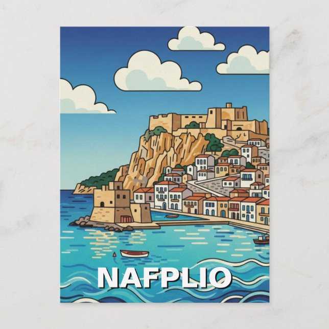 Cartão Postal Nafplio Greece Travel (Frente)