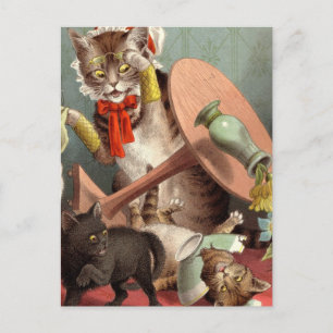 cartão postal Naghty Cats