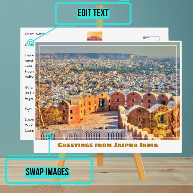 Cartão Postal Nahargarh Fort em Jaipur Índia (Please enjoy our postcard)