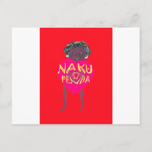 Cartão Postal Nakupenda Love Art - Swahili Heart Design
