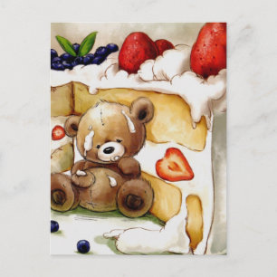 Cartão Postal Nalle de Aniversário