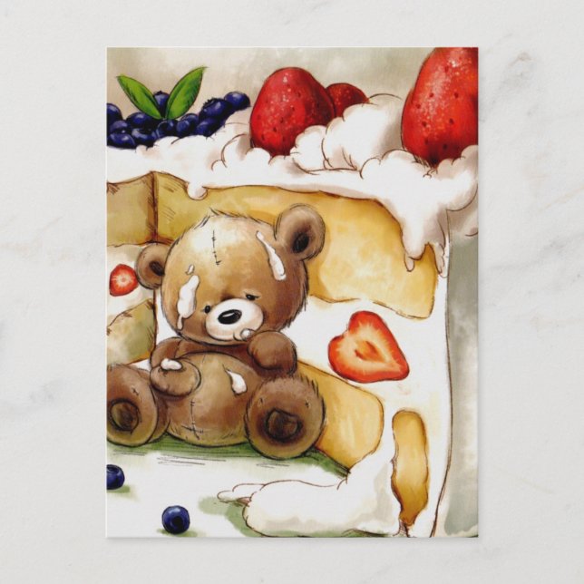 Cartão Postal Nalle de Aniversário (Frente)