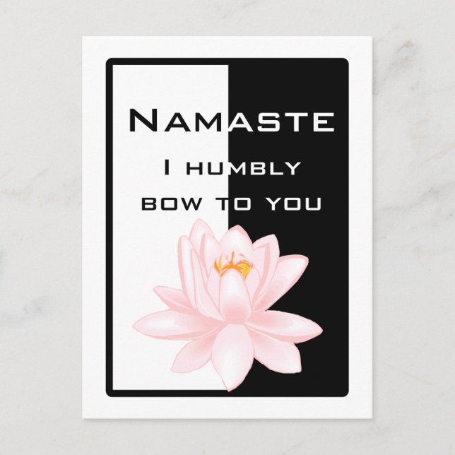 Cartão Postal Namaste - arco-te humildemente (Frente)