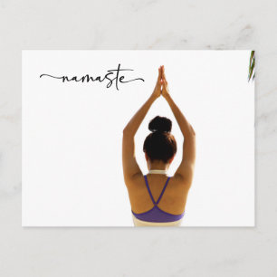 Cartão Postal Namaste Yoga levanta a mão Obrigado