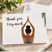 Namaste Yoga levanta a mão Obrigado