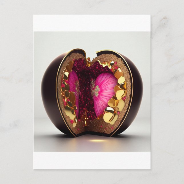 Cartão Postal Namorados chocolate surpresa (Frente)