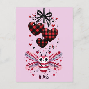 CARTÃO POSTAL NAMORADOS CUDDLE INSETO HUGS