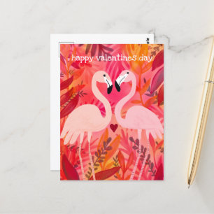 Cartão Postal NAMORADOS de PINK Flamingos, Grito, Grito