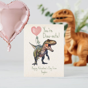 Cartão Postal Namorados de sala de aula Dino-mite do Dinossaur