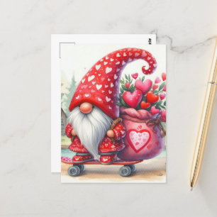 Cartão Postal Namorados Gnome