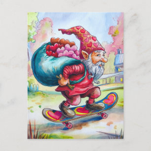 Cartão Postal Namorados Gnomo