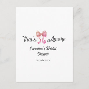 Cartão Postal namoro é amor chá de noiva rosa arco retrô boho